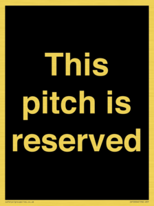 This pitch is reserved